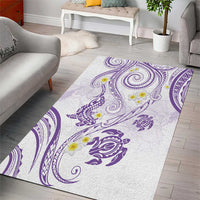Polynesia Tribal Area Rug Lilac Plumeria Tentacles LT7 - Polynesian Pride