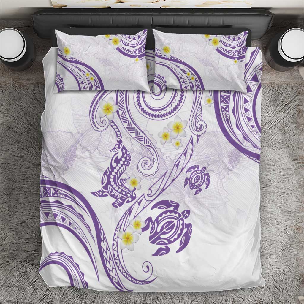Polynesia Tribal Bedding Set Lilac Plumeria Tentacles LT7 Lilac - Polynesian Pride