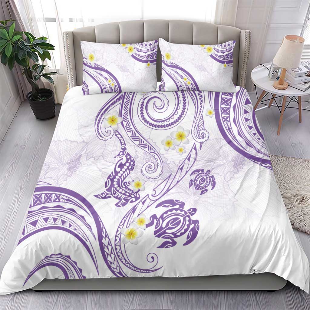 Polynesia Tribal Bedding Set Lilac Plumeria Tentacles LT7 - Polynesian Pride