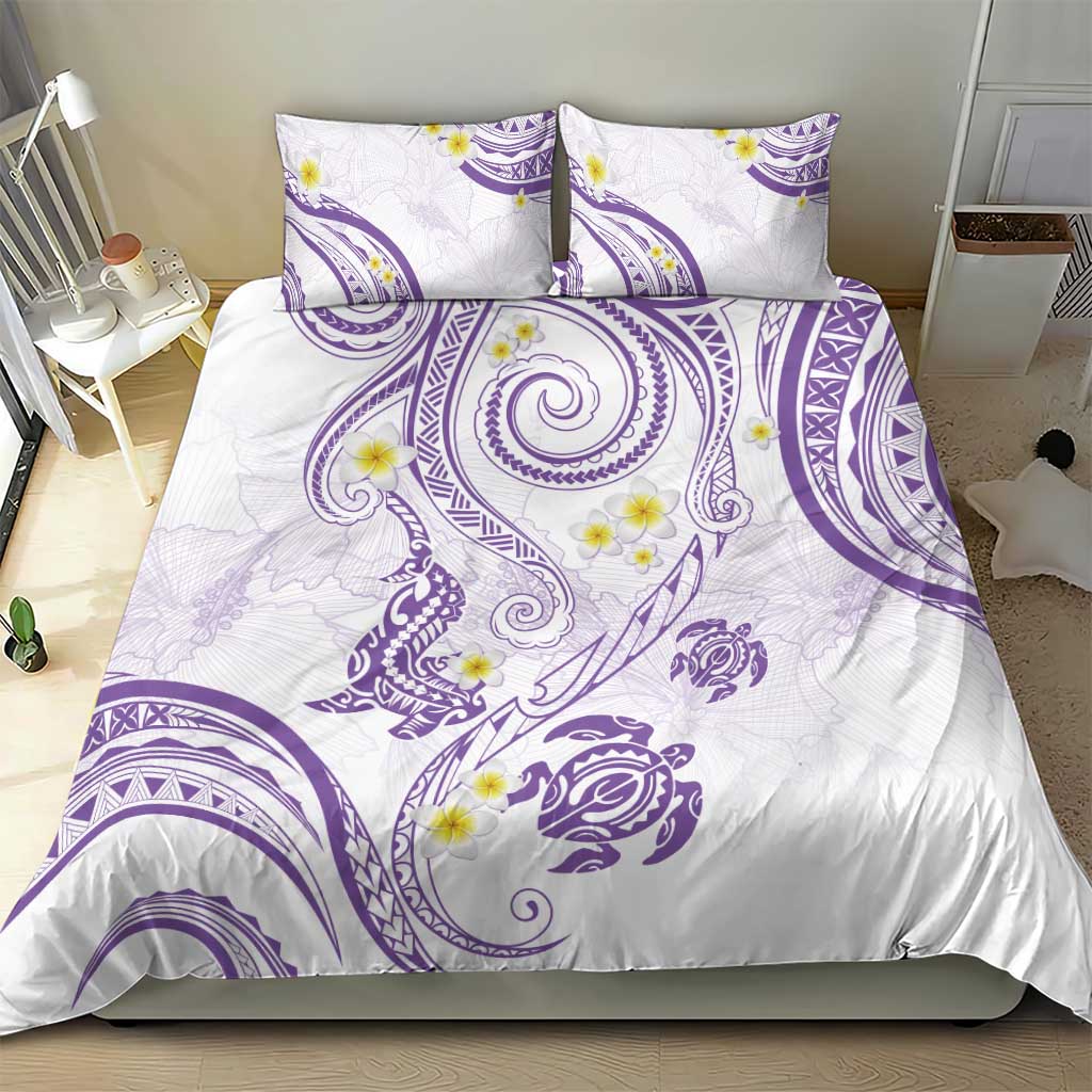 Polynesia Tribal Bedding Set Lilac Plumeria Tentacles LT7 - Polynesian Pride