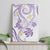 Polynesia Tribal Canvas Wall Art Lilac Plumeria Tentacles