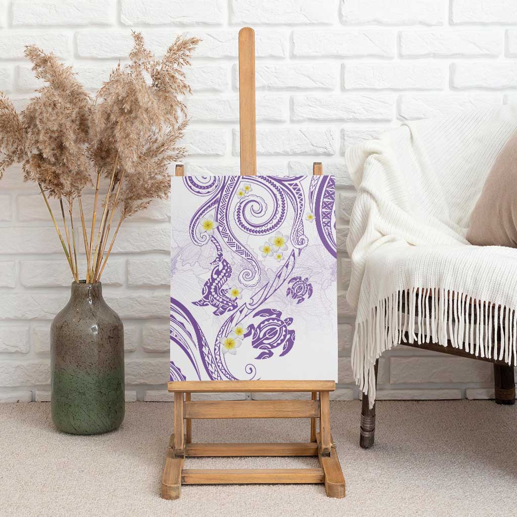 Polynesia Tribal Canvas Wall Art Lilac Plumeria Tentacles LT7 - Polynesian Pride