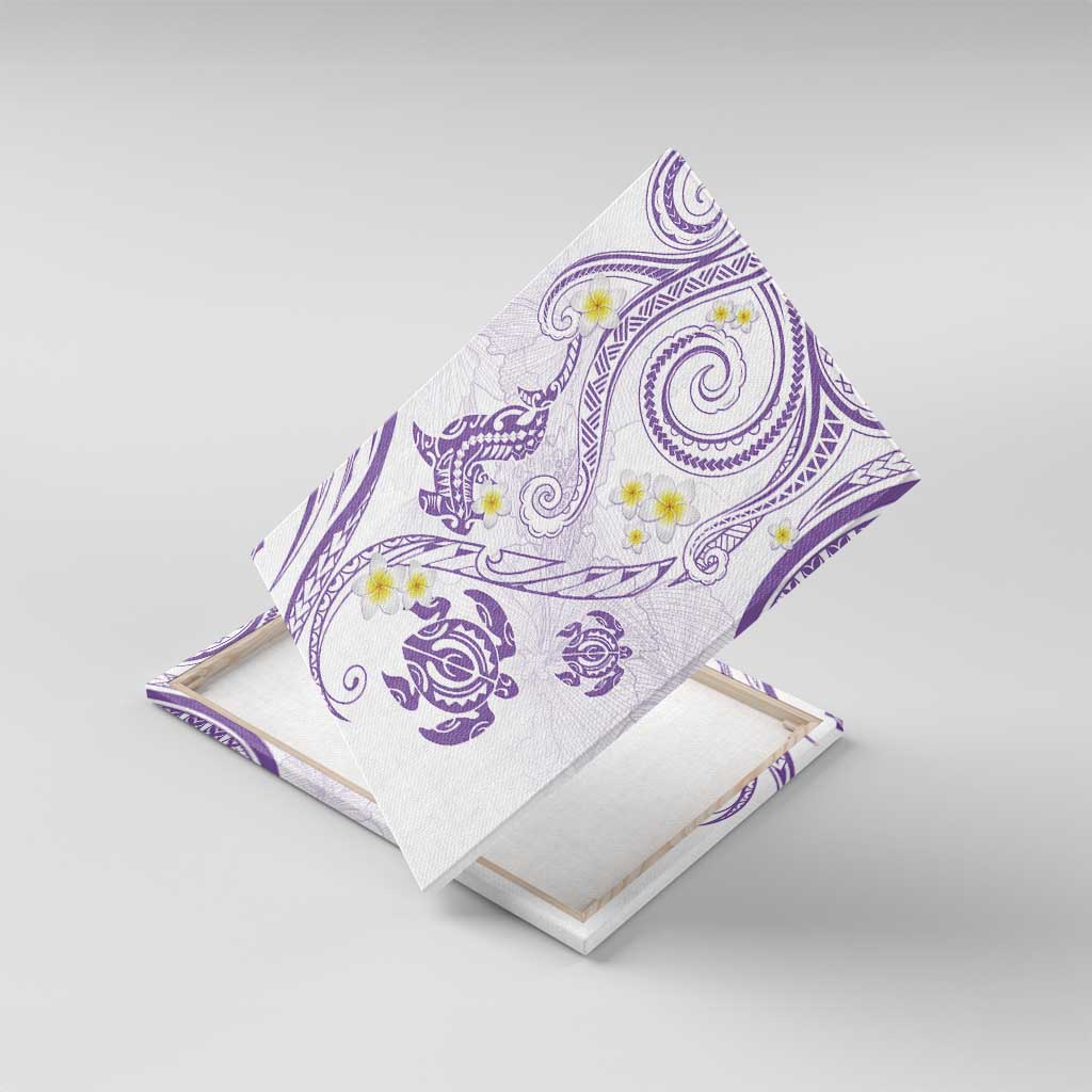Polynesia Tribal Canvas Wall Art Lilac Plumeria Tentacles LT7 With Frame Lilac - Polynesian Pride
