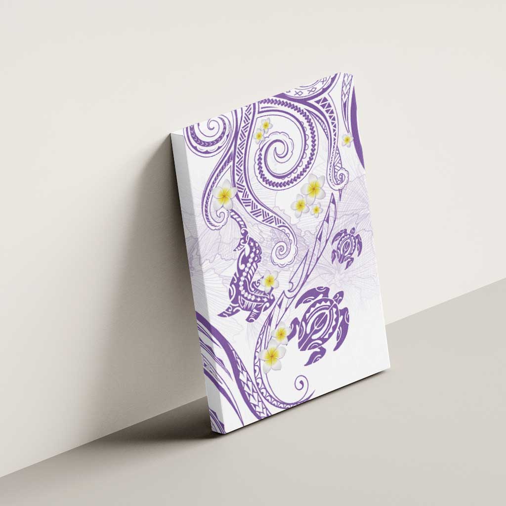 Polynesia Tribal Canvas Wall Art Lilac Plumeria Tentacles LT7 - Polynesian Pride