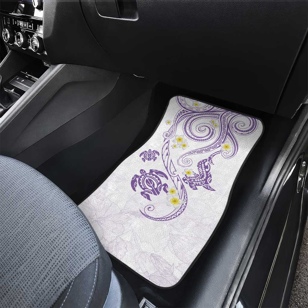 Polynesia Tribal Car Mats Lilac Plumeria Tentacles LT7 - Polynesian Pride