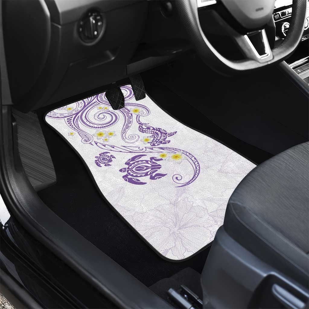 Polynesia Tribal Car Mats Lilac Plumeria Tentacles LT7 - Polynesian Pride