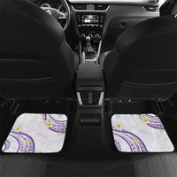 Polynesia Tribal Car Mats Lilac Plumeria Tentacles LT7 Set 2pcs - Back Lilac - Polynesian Pride
