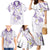 Polynesia Tribal Family Matching Mermaid Dress and Hawaiian Shirt Lilac Plumeria Tentacles