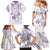 Polynesia Tribal Family Matching Mermaid Dress and Hawaiian Shirt Lilac Plumeria Tentacles