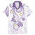 Polynesia Tribal Family Matching Mermaid Dress and Hawaiian Shirt Lilac Plumeria Tentacles