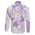 Polynesia Tribal Family Matching Mermaid Dress and Hawaiian Shirt Lilac Plumeria Tentacles