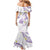 Polynesia Tribal Family Matching Mermaid Dress and Hawaiian Shirt Lilac Plumeria Tentacles