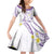 Polynesia Tribal Family Matching Off Shoulder Short Dress and Hawaiian Shirt Lilac Plumeria Tentacles