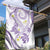 Polynesia Tribal Garden Flag Lilac Plumeria Tentacles