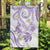 Polynesia Tribal Garden Flag Lilac Plumeria Tentacles