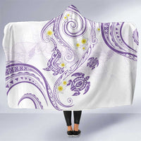 Polynesia Tribal Hooded Blanket Lilac Plumeria Tentacles LT7 One Size Lilac - Polynesian Pride