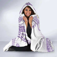 Polynesia Tribal Hooded Blanket Lilac Plumeria Tentacles LT7 - Polynesian Pride