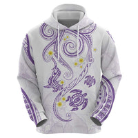 Polynesia Tribal Hoodie Lilac Plumeria Tentacles LT7 - Polynesian Pride