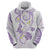 Polynesia Tribal Hoodie Lilac Plumeria Tentacles