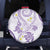 Polynesia Tribal Spare Tire Cover Lilac Plumeria Tentacles