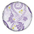 Polynesia Tribal Spare Tire Cover Lilac Plumeria Tentacles