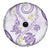 Polynesia Tribal Spare Tire Cover Lilac Plumeria Tentacles