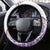 Polynesia Tribal Steering Wheel Cover Lilac Plumeria Tentacles