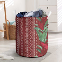 Women's Day Samoa Malu Tattoo Inspired Mix Teuila Laundry Basket Scarlet LT7 Scarlet - Polynesian Pride