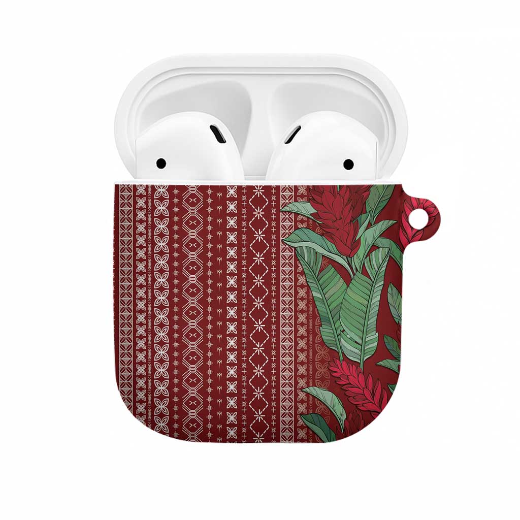 Women's Day Samoa Malu Tattoo Inspired Mix Teuila AirPods Case Scarlet LT7 Scarlet - Polynesian Pride