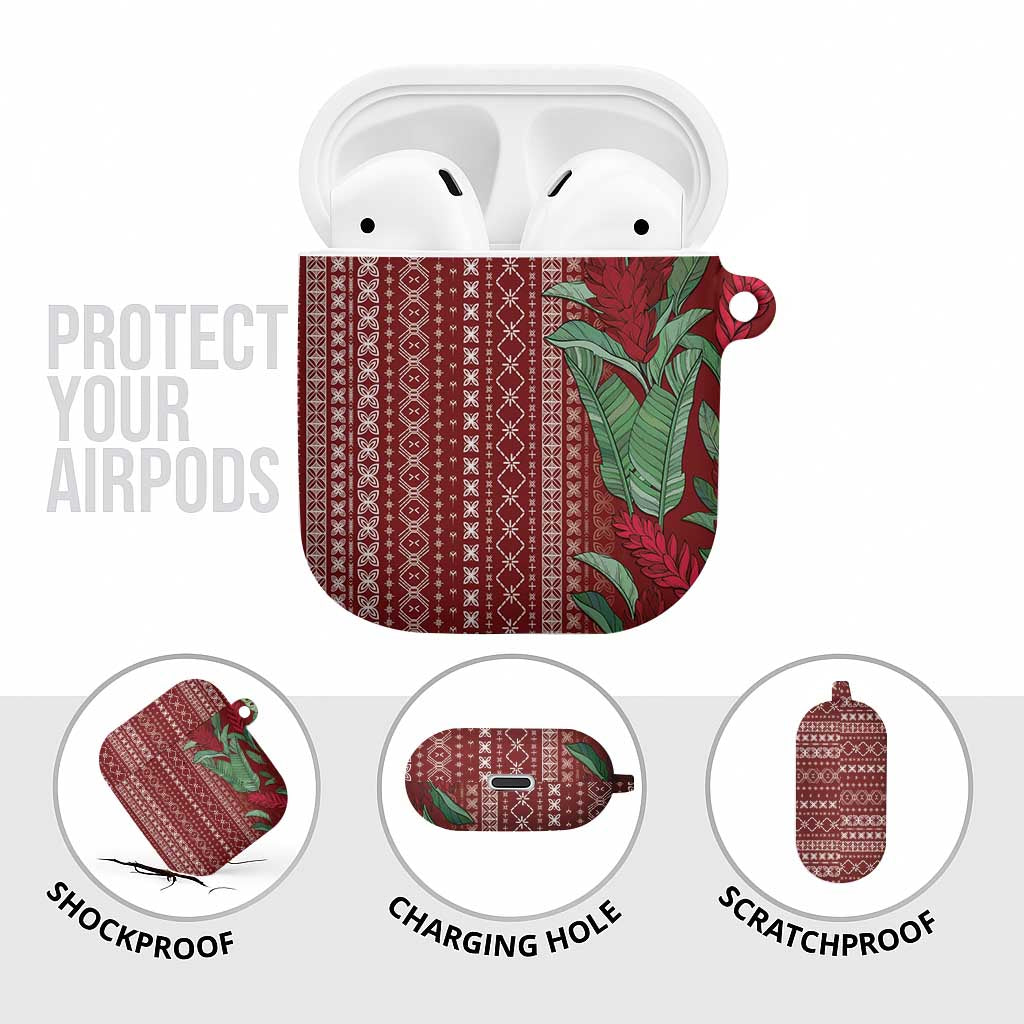Women's Day Samoa Malu Tattoo Inspired Mix Teuila AirPods Case Scarlet LT7 - Polynesian Pride