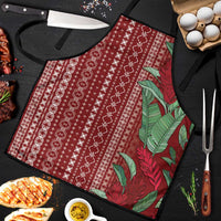 Women's Day Samoa Malu Tattoo Inspired Mix Teuila Apron Scarlet LT7 Scarlet - Polynesian Pride