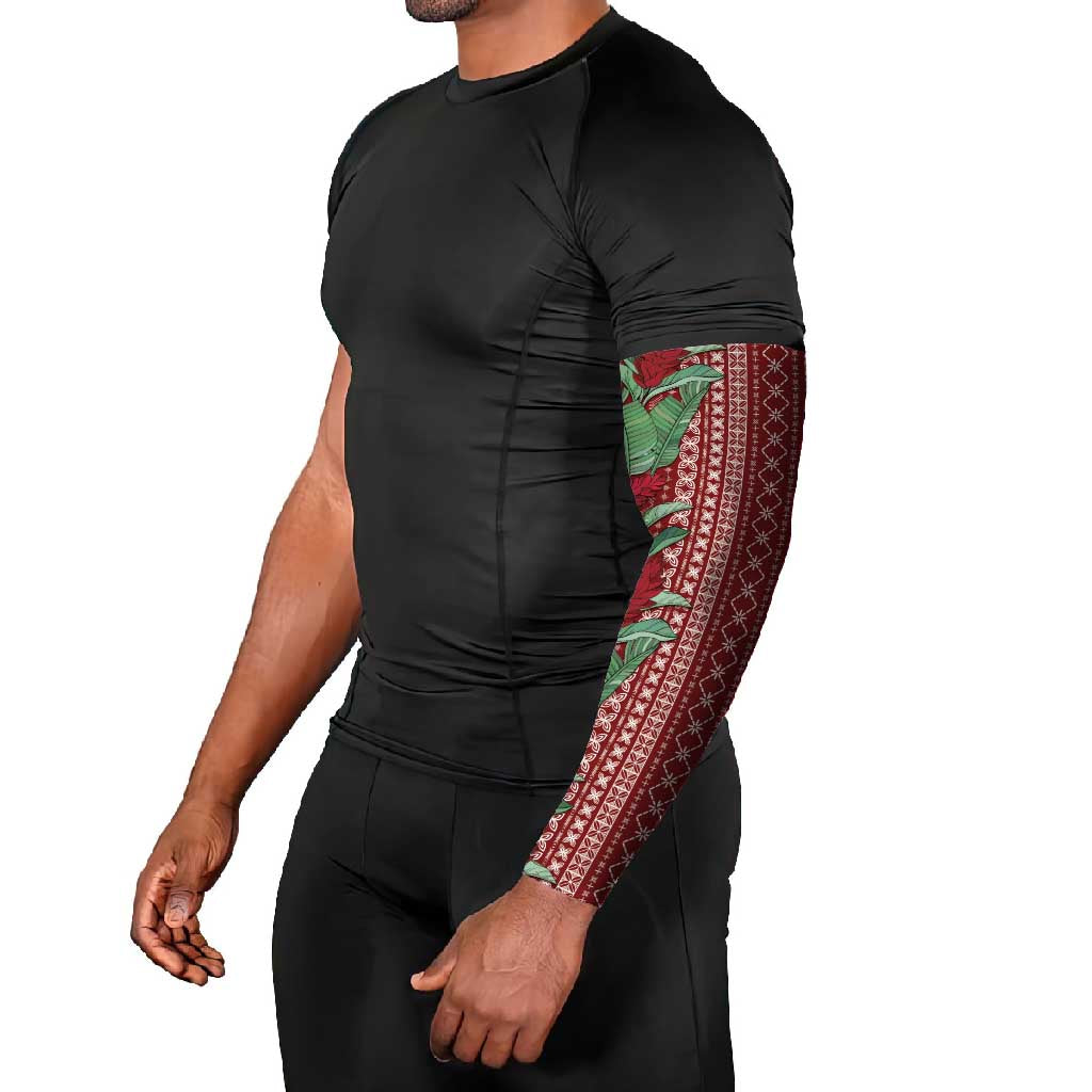Women's Day Samoa Malu Tattoo Inspired Mix Teuila Arm Sleeves Scarlet LT7 - Polynesian Pride
