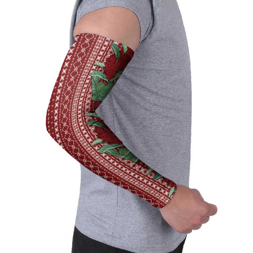 Women's Day Samoa Malu Tattoo Inspired Mix Teuila Arm Sleeves Scarlet LT7 - Polynesian Pride