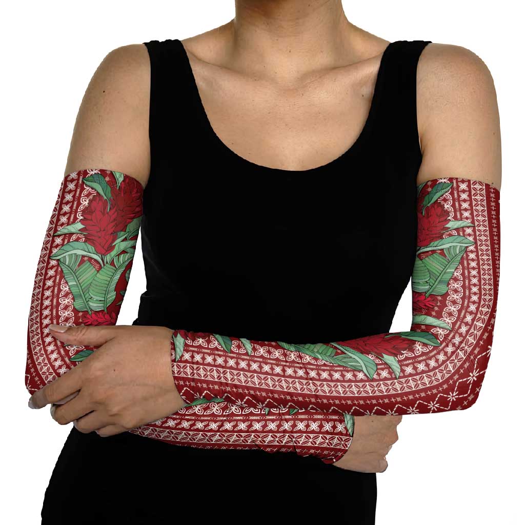 Women's Day Samoa Malu Tattoo Inspired Mix Teuila Arm Sleeves Scarlet LT7 - Polynesian Pride