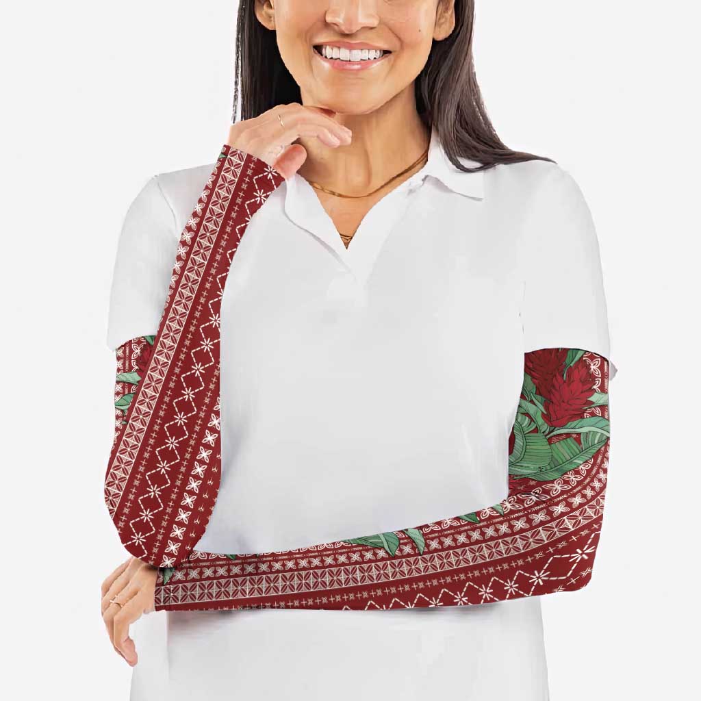 Women's Day Samoa Malu Tattoo Inspired Mix Teuila Arm Sleeves Scarlet LT7 - Polynesian Pride