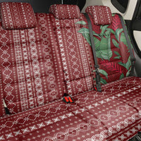 Women's Day Samoa Malu Tattoo Inspired Mix Teuila Back Car Seat Cover Scarlet LT7 - Polynesian Pride