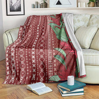 Women's Day Samoa Malu Tattoo Inspired Mix Teuila Blanket Scarlet LT7 Scarlet - Polynesian Pride