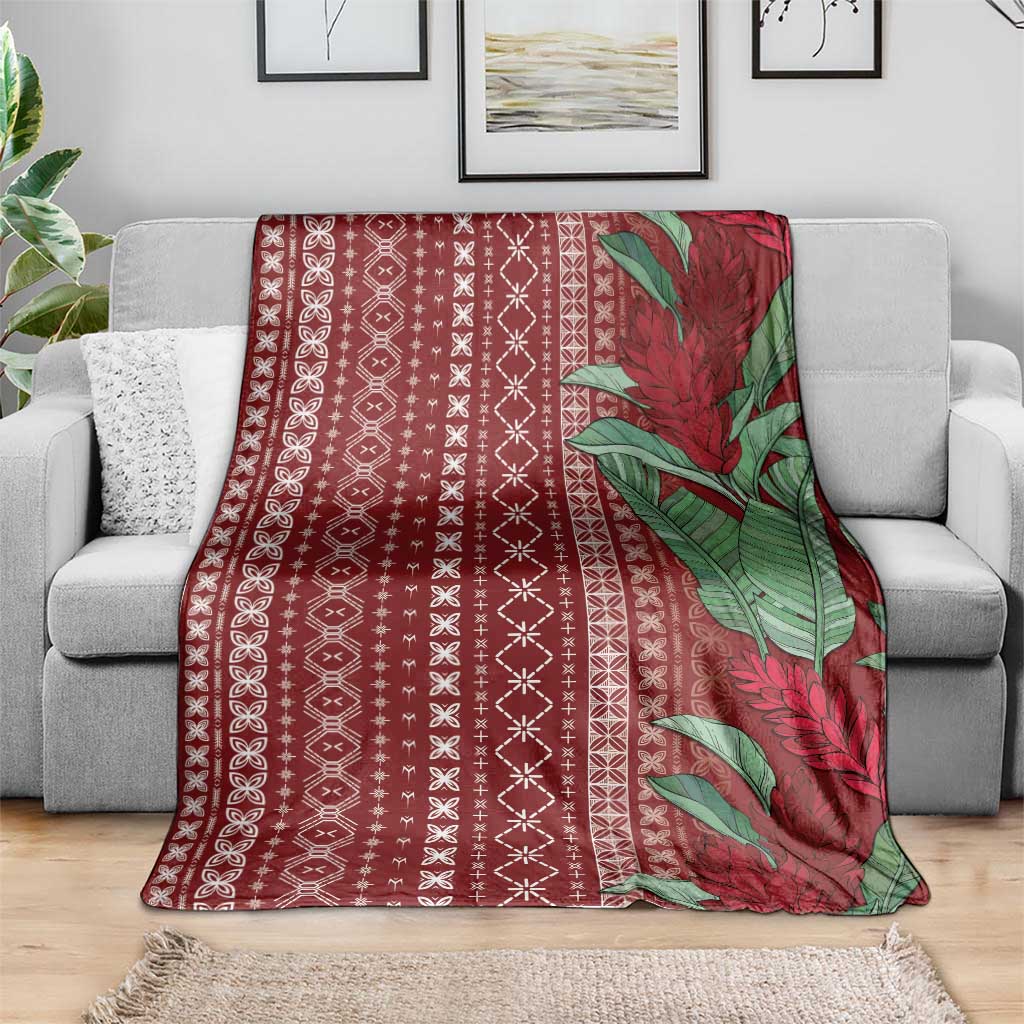 Women's Day Samoa Malu Tattoo Inspired Mix Teuila Blanket Scarlet LT7 - Polynesian Pride