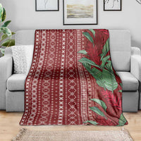 Women's Day Samoa Malu Tattoo Inspired Mix Teuila Blanket Scarlet LT7 - Polynesian Pride
