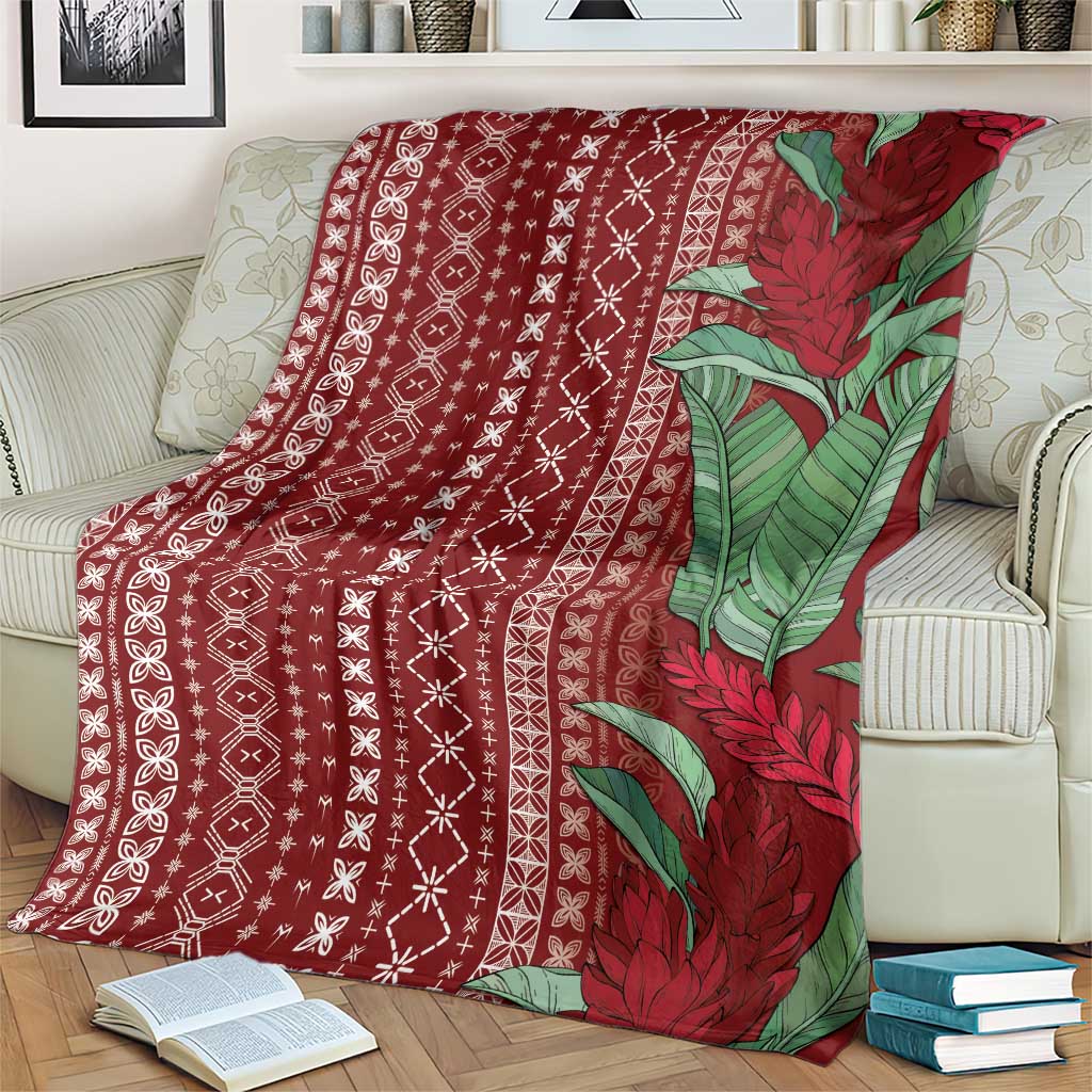 Women's Day Samoa Malu Tattoo Inspired Mix Teuila Blanket Scarlet LT7 - Polynesian Pride