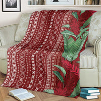 Women's Day Samoa Malu Tattoo Inspired Mix Teuila Blanket Scarlet LT7 - Polynesian Pride