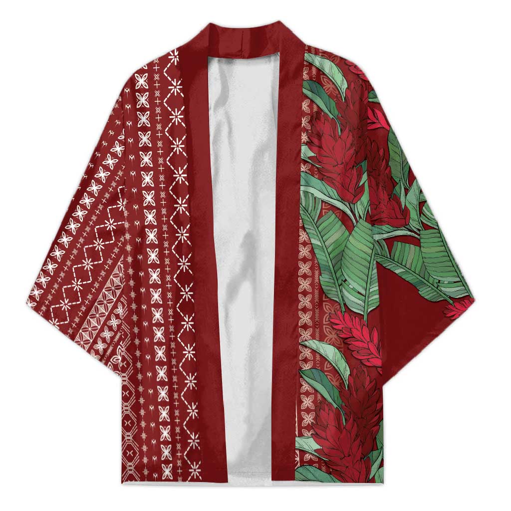 Women's Day Samoa Malu Tattoo Inspired Mix Teuila Kimono Scarlet LT7 Unisex Scarlet - Polynesian Pride