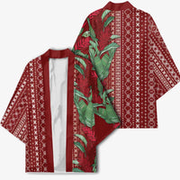 Women's Day Samoa Malu Tattoo Inspired Mix Teuila Kimono Scarlet LT7 - Polynesian Pride