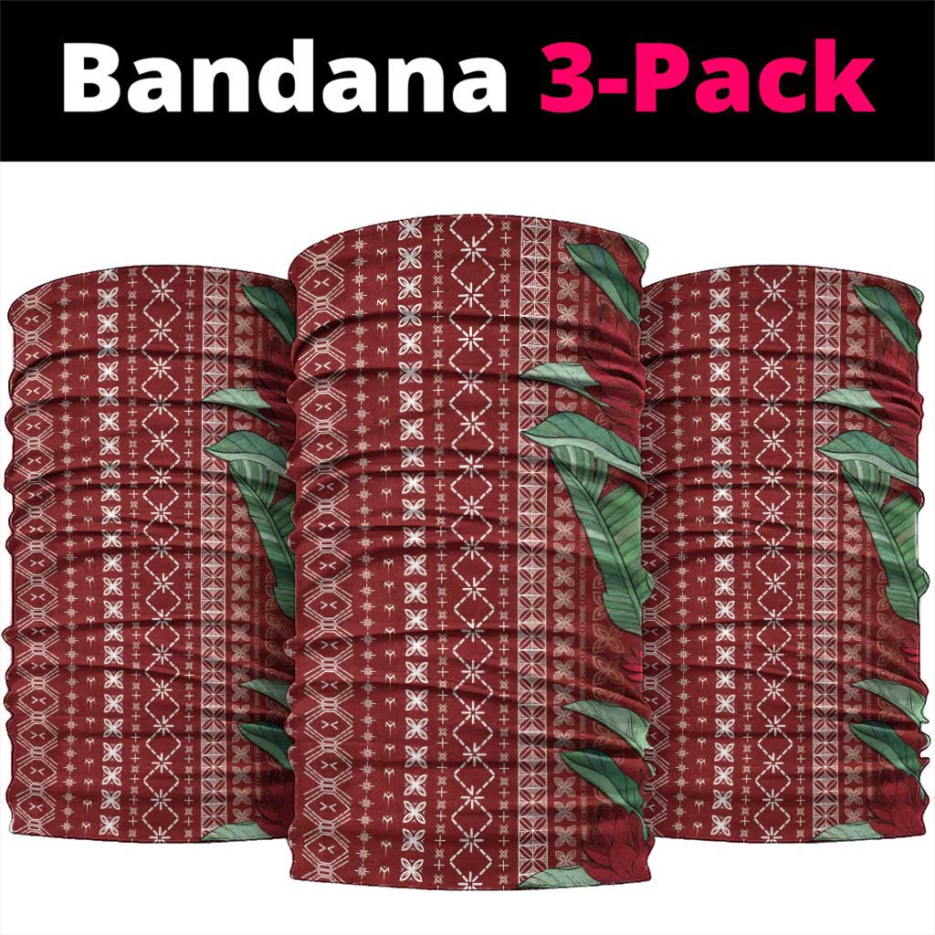Women's Day Samoa Malu Tattoo Inspired Mix Teuila Neck Gaiter Scarlet LT7 package One Size: 25*50cm Scarlet - Polynesian Pride