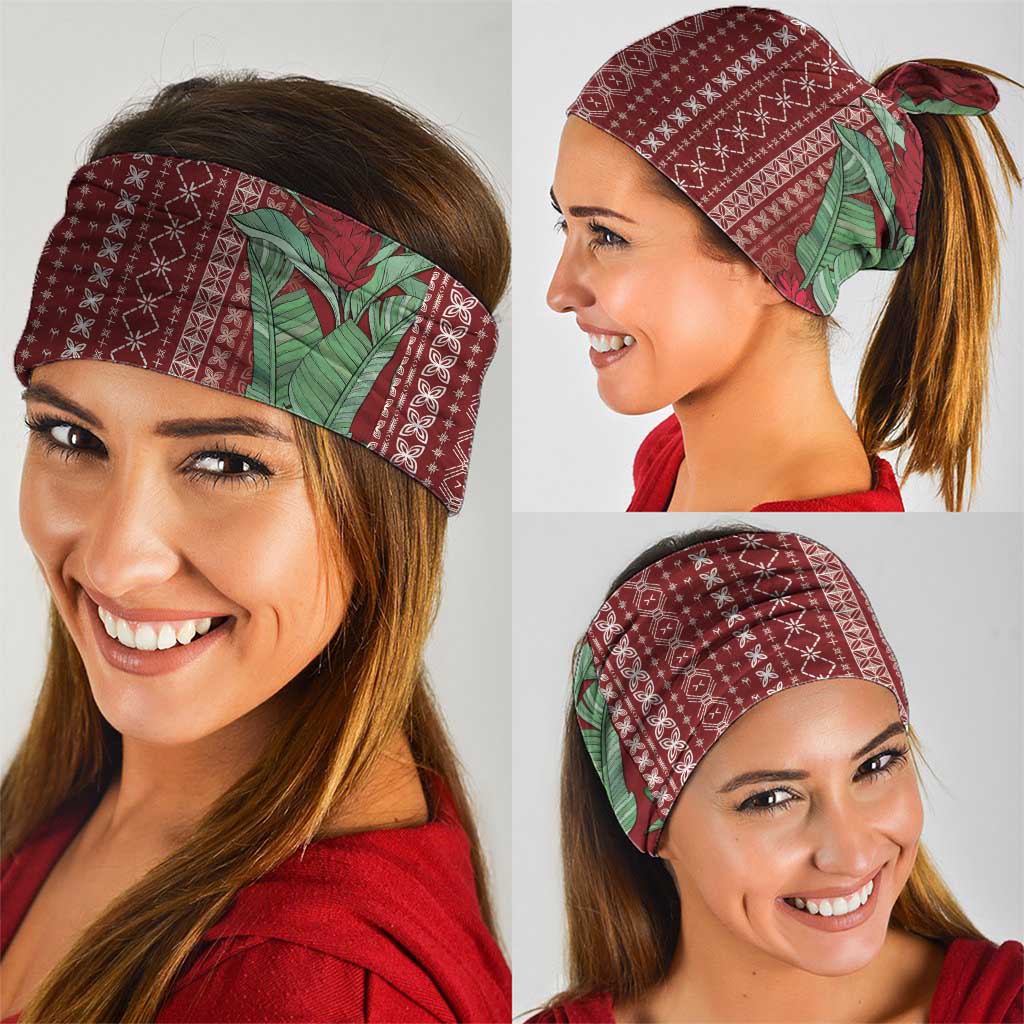 Women's Day Samoa Malu Tattoo Inspired Mix Teuila Neck Gaiter Scarlet LT7 - Polynesian Pride