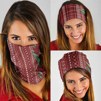 Women's Day Samoa Malu Tattoo Inspired Mix Teuila Neck Gaiter Scarlet LT7 - Polynesian Pride