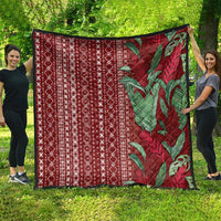 Women's Day Samoa Malu Tattoo Inspired Mix Teuila Quilt Scarlet LT7 - Polynesian Pride