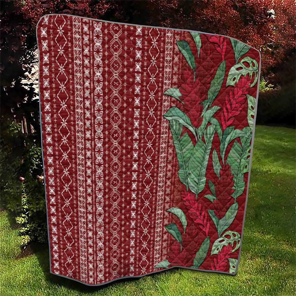 Women's Day Samoa Malu Tattoo Inspired Mix Teuila Quilt Scarlet LT7 - Polynesian Pride