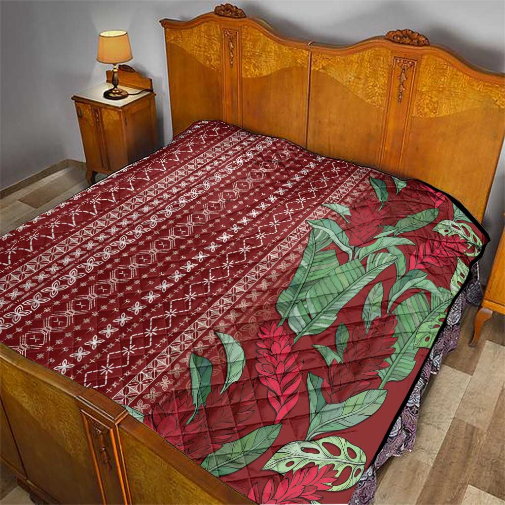 Women's Day Samoa Malu Tattoo Inspired Mix Teuila Quilt Scarlet LT7 - Polynesian Pride