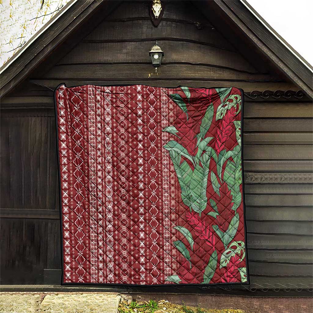 Women's Day Samoa Malu Tattoo Inspired Mix Teuila Quilt Scarlet LT7 - Polynesian Pride